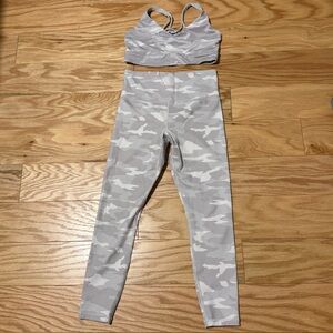Athleta Elation Camo 7/8 tight and bra